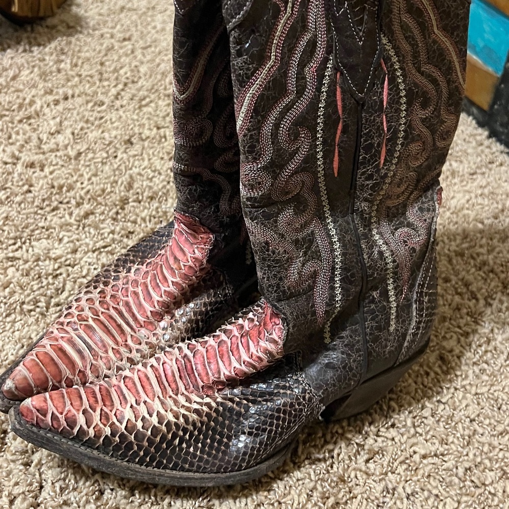 Corral Boots - Pink Python